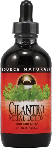 Source Naturals Cilantro Metal Detox com Clorela 120ml - Desintoxicação Natural
