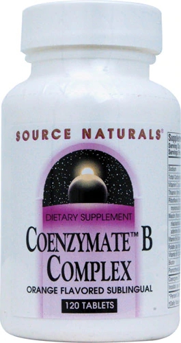 Source Naturals Coenzymate B Complex Sublingual Laranja - 120 Comprimidos Sublinguais
