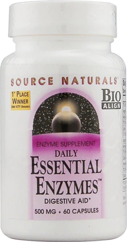 Source Naturals Daily Essential Enzymes 500mg - 60 Cápsulas: Digestão Otimizada