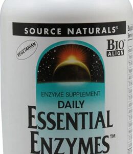 Source Naturals Daily Essential Enzymes 500mg - 240 Cápsulas Vegetarianas - Auxílio Digestivo Completo