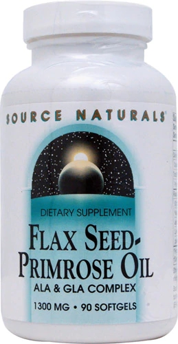 Source Naturals Óleo de Linhaça e Prímula 1300mg - 90 Cápsulas Gelatinosas