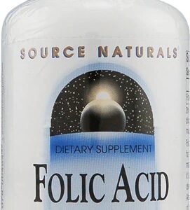 Source Naturals Ácido Fólico 800 mcg - 500 Comprimidos - Essencial para a Saúde