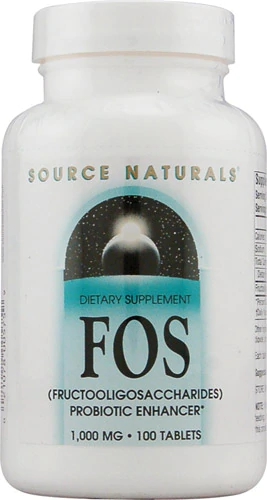 Source Naturals FOS - Frutooligossacarídeos 1000mg - 100 Comprimidos
