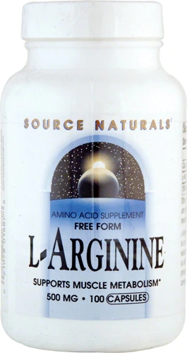 Source Naturals L-Arginina 500mg - 100 Cápsulas para Performance e Bem-Estar