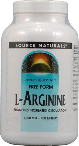L-Arginina 1000mg Source Naturals - 200 Tabletes - Energia e Performance
