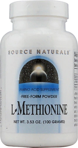 L-Metionina em Pó Source Naturals 100g - Aminoácido Essencial para Saúde e Bem-Estar