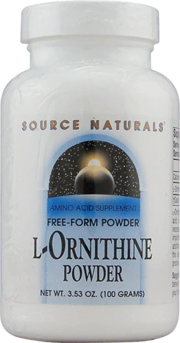 Source Naturals L-Ornitina em Pó 100g - Suplemento para Energia e Recuperação Muscular