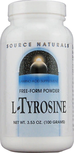 L-Tirosina em Pó Source Naturals 100g - Suplemento para Foco e Energia