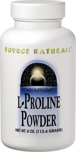 Source Naturals L-Proline em Pó - 113g - Aminoácido Essencial para Saúde e Bem-Estar