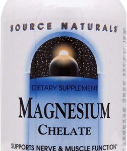 Source Naturals Magnésio Quelato 100mg - 250 Comprimidos - Suporte Essencial para o Bem-Estar