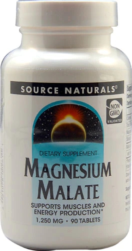 Source Naturals Magnésio Malato - 1250 mg - 90 Comprimidos - Energia e Bem-Estar