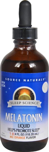 Source Naturals Melatonina Líquida Sublingual Sabor Laranja Natural 118ml