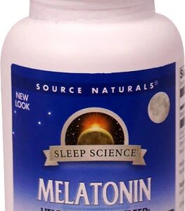 Source Naturals Melatonina Sublingual Hortelã - 1mg - 200 Pastilhas - Sono Natural