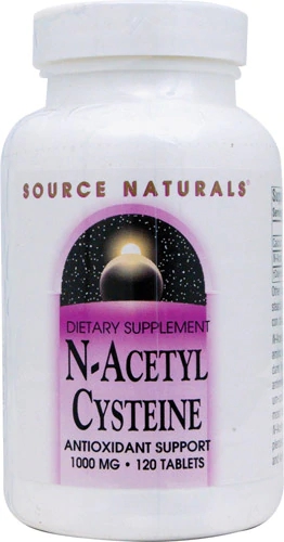 Source Naturals N-Acetil Cisteína (NAC) 1000mg - 120 Tabletes - Suporte Antioxidante e Detox