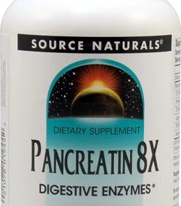 Source Naturals Pancreatina 8X - 500mg - 100 Cápsulas: Suporte Digestivo Essencial