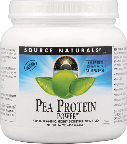 Proteína Isolada de Ervilha Source Naturals Pea Protein Power 454g - Suplemento Vegano
