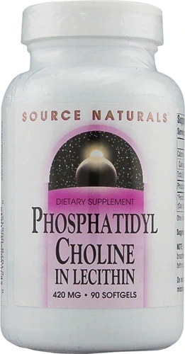 Source Naturals Fosfatidilcolina em Lecitina - 420mg - 90 Cápsulas Gelatinosas