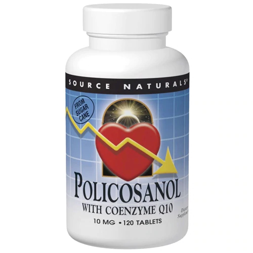 Source Naturals Policosanol com Coenzima Q10 - 10mg - 120 Comprimidos