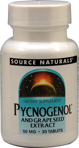 Source Naturals Pycnogenol® e Extrato de Semente de Uva - 50mg - 30 Comprimidos