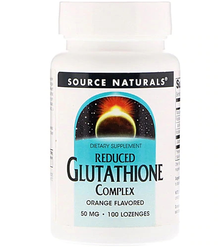 Source Naturals Complexo de Glutationa Reduzida Sabor Laranja - 50mg - 100 Pastilhas