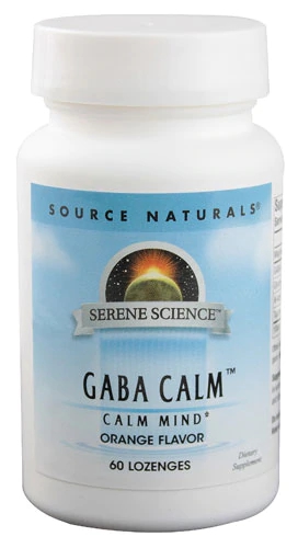 Source Naturals Serene Science GABA Calm Laranja 60 Pastilhas - Suporte ao Bem-Estar