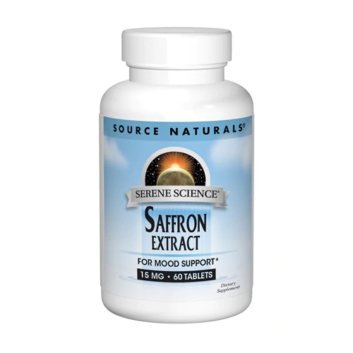 Source Naturals Serene Science Extrato de Açafrão 15mg - 60 Comprimidos para Bem-Estar