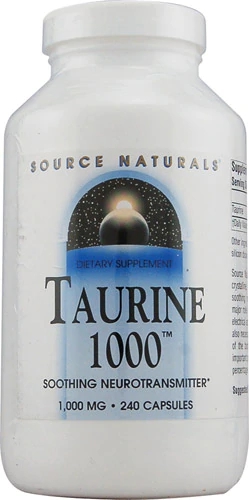 Source Naturals Taurina 1000™ - 1000mg - 240 Cápsulas - Suporte ao Bem-Estar