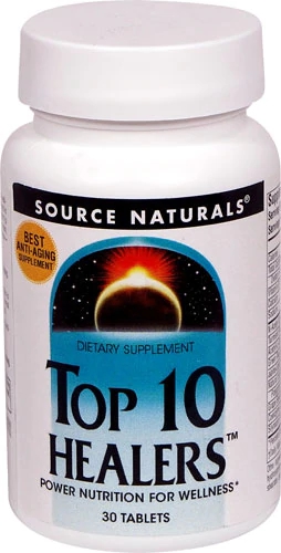Source Naturals Top 10 Healers - 30 Comprimidos: Potencializando sua Saúde e Bem-Estar
