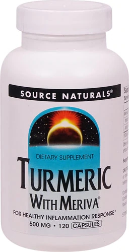 Source Naturals Cúrcuma com Meriva® 500mg - 120 Cápsulas | Suplemento para Saúde e Bem-Estar