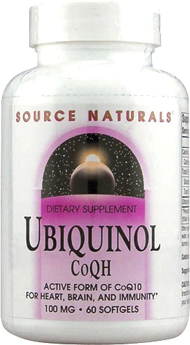 Source Naturals Ubiquinol CoQH 100mg - 60 Cápsulas Gelatinosas: Energia e Vitalidade Celular