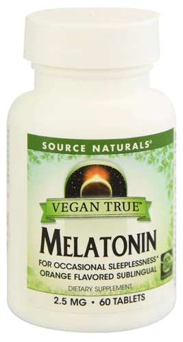Source Naturals Vegan True™ Melatonin -- 3 mg - 60 Vegetarian Capsules