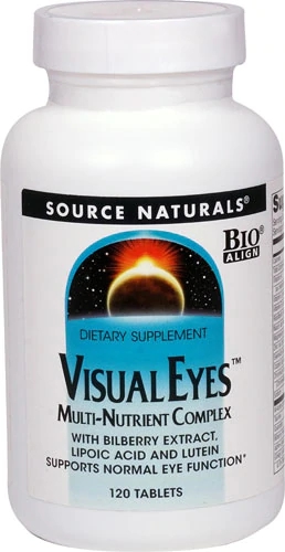 Source Naturals Visual Eyes Multi-Nutrient Complex 120 Comprimidos - Suporte Avançado para a Visão