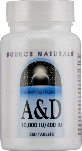 Source Naturals Vitamina A D 250 Comprimidos - Saúde Óssea e Imunidade