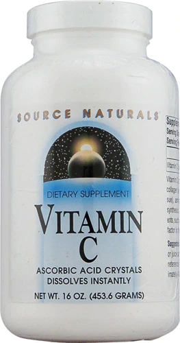 Source Naturals Vitamina C Ácido Ascórbico em Cristais - 454g - Potência e Bem-Estar