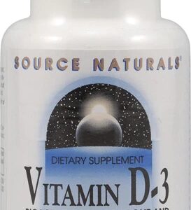 Source Naturals Vitamina D-3 5000 UI - 60 Cápsulas - Essencial para Saúde Óssea e Imunidade