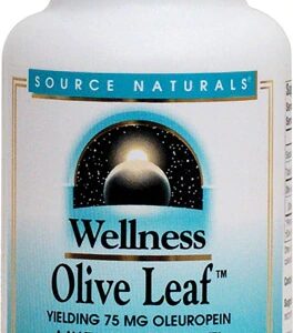 Source Naturals Wellness Olive Leaf 120 Comprimidos - Extrato de Folha de Oliveira Rico em Oleuropeína