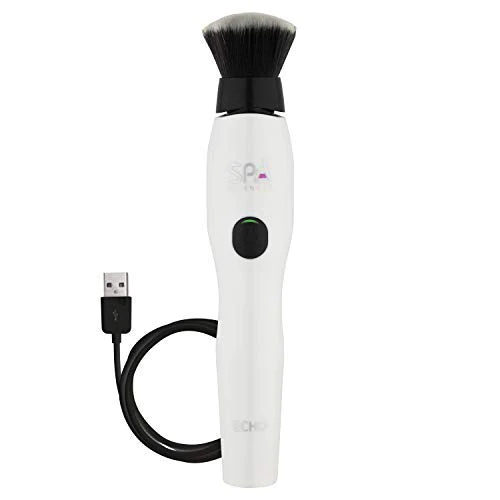 Spa Sciences ECHO Escova Sonic Antimicrobiana - 1 Escova de Maquiagem Branca