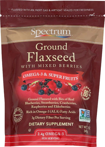 Semente de Linhaça Moída com Frutas Vermelhas Spectrum Essentials - 340g