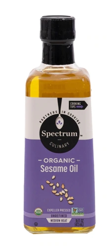 Óleo de Gergelim Orgânico Spectrum - 473ml: Pureza e Saúde na Sua Cozinha