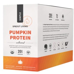 Sprout Living Simple Organic Plant Protein Pumpkin Seed -- 16 Pouches
