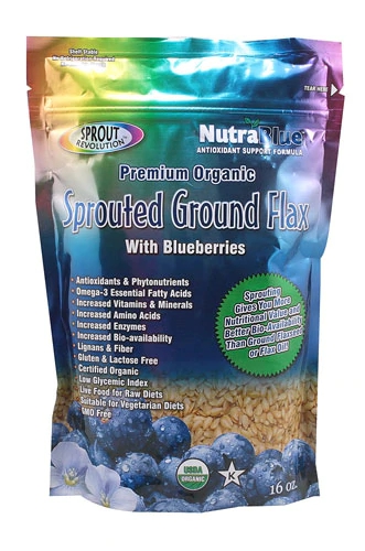 Semente de Linhaça Moída Orgânica Sprout Revolution Com Blueberry - 454g