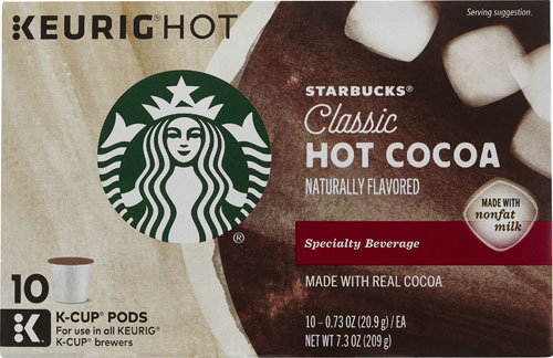 Starbucks Classic Hot Cocoa K-Cup Pods - 10 Cápsulas para Chocolate Quente
