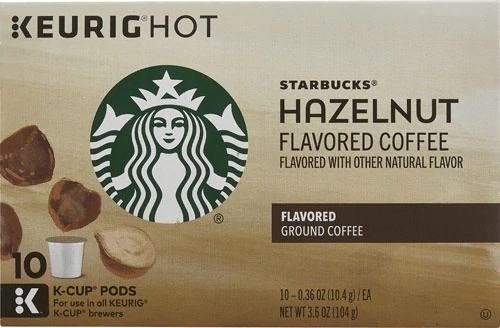 Café Torrado e Moído Starbucks Hazelnut com Avelã - 10 Cápsulas K-Cup