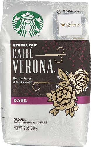 Café Torrado Escuro Starbucks Caffe Verona Moído - 340g