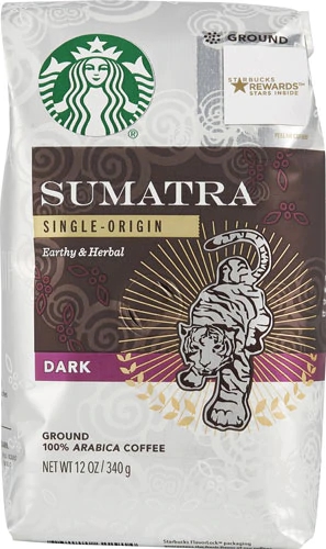 Café Torrado Escuro Starbucks Sumatra - Grãos Moídos 340g
