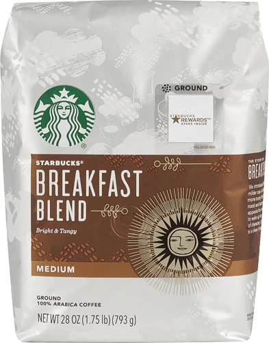 Starbucks Ground Coffee Medium Roast Breakfast Blend -- 28 oz