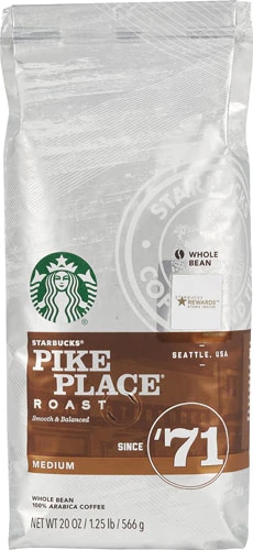 Café em Grãos Starbucks Pike Place Roast Torra Média 566g