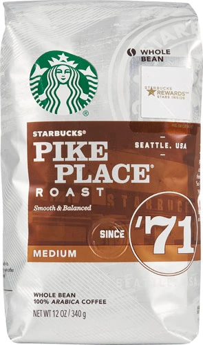 Café em Grãos Starbucks Pike Place Roast Torra Média 340g