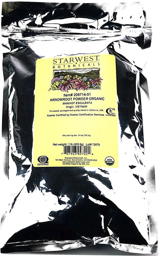 Amido de Araruta Orgânico Starwest Botanicals 454g – Natural e Versátil