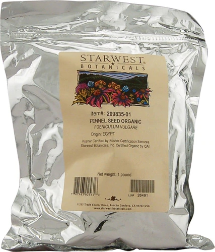 Semente de Erva-doce Orgânica Starwest Botanicals Inteira - 454g
